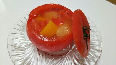 簡単☆まるごとトマトカップゼリーの写真