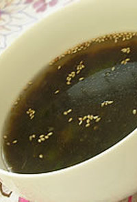 海苔たっぷりポカポカ生姜スープ