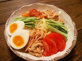 ごまドレッシングで簡単ごまだれの冷し中華