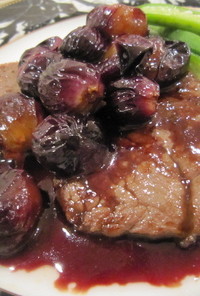 鹿児島黒牛のステーキ葡萄ソース