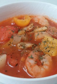 ★野菜いっぱい★海鮮トマトスープ