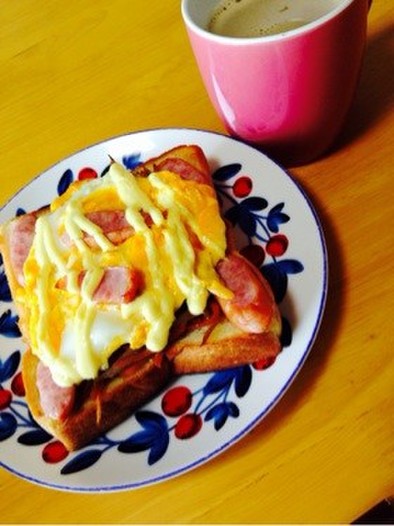 金平牛蒡のマヨたまごトースト♡の写真