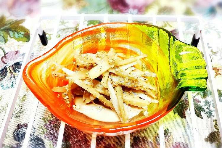 旦那お気に入り ごぼうのゴママヨ和え レシピ 作り方 By ピンクローズ クックパッド