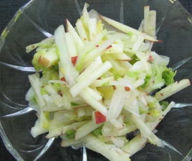白菜とリンゴのマスタードサラダの写真