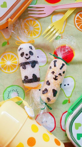 スティックおにぎり☆パンダ&キリン。
