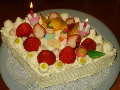 '07 桃の節句の☆おひなさまケーキの写真