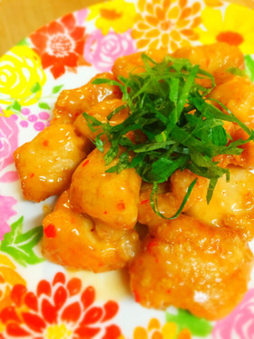 鶏のから揚げ♪チリマヨソースで絶品!