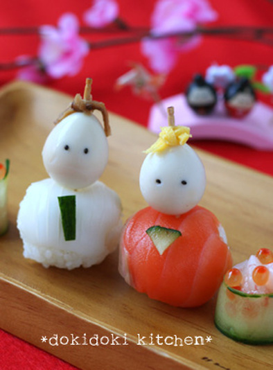 ひな祭りに♡手まり寿司のお雛様の写真
