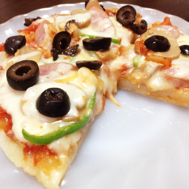 フライパンで米粉ピザ レシピ 作り方 By Taekohkd クックパッド 簡単おいしいみんなのレシピが350万品