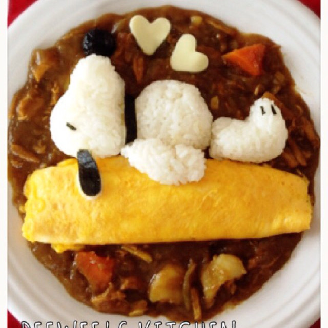 スヌーピー デコカレー レシピ 作り方 By Peeweemie クックパッド 簡単おいしいみんなのレシピが349万品