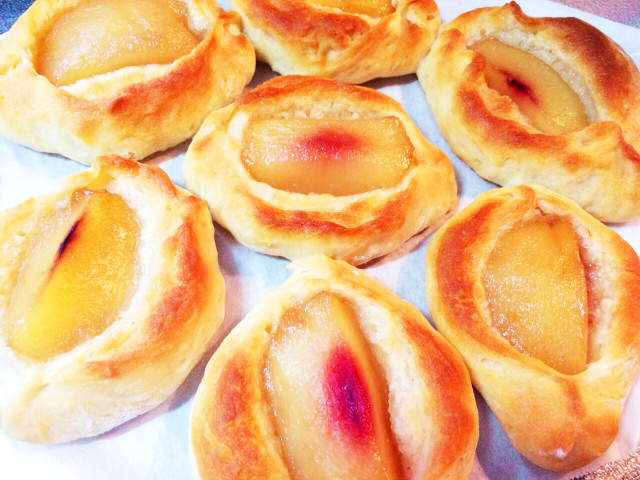 桃のパンのレシピ