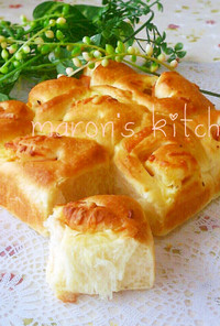 HB♡ハムとチーズのふわふわちぎりパン