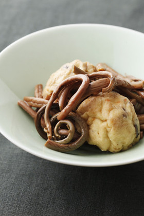 ぜんまいとがんもどきの煮物