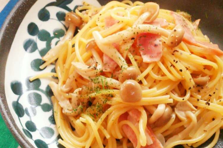 しめじとベーコンの和風ワンポットパスタ レシピ 作り方 By ゆぅゅぅ クックパッド