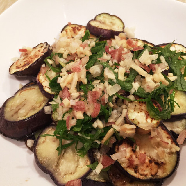 輪切り焼きなすの薬味ポン酢和え レシピ 作り方 By Kiki クックパッド 簡単おいしいみんなのレシピが352万品