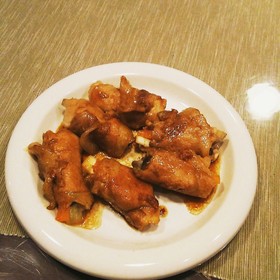 蓮根ねぎ豚肉巻き(醤油の甘だれ)