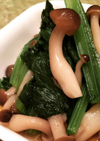麺つゆで簡単！小松菜とシメジのおひたし