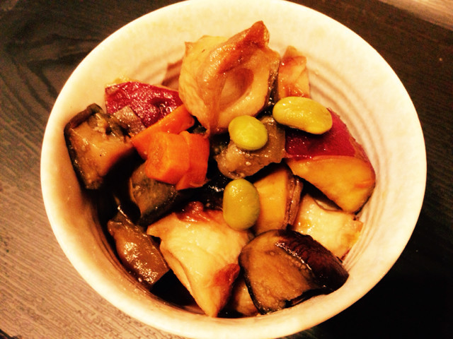 彩り野菜と薩摩芋の甘煮の画像