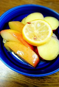 簡単、さつま芋と林檎のレモン煮❤