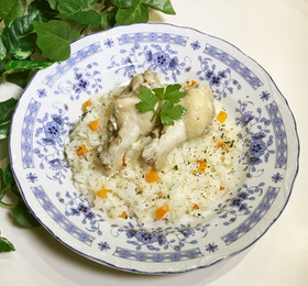 炊飯器にお任せ♪ 鶏肉のミルクピラフ