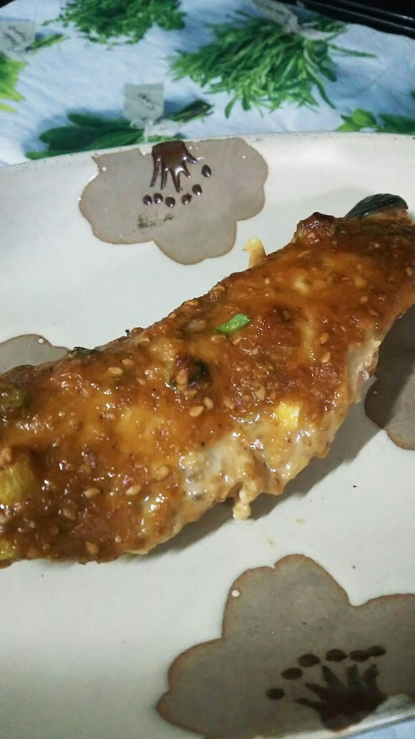 秋ですね～夕飯に！鮭のごま味噌焼き✨の画像
