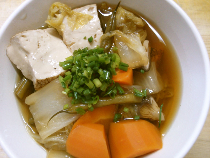簡単！ 白菜といんげん 焼き豆腐の 煮物