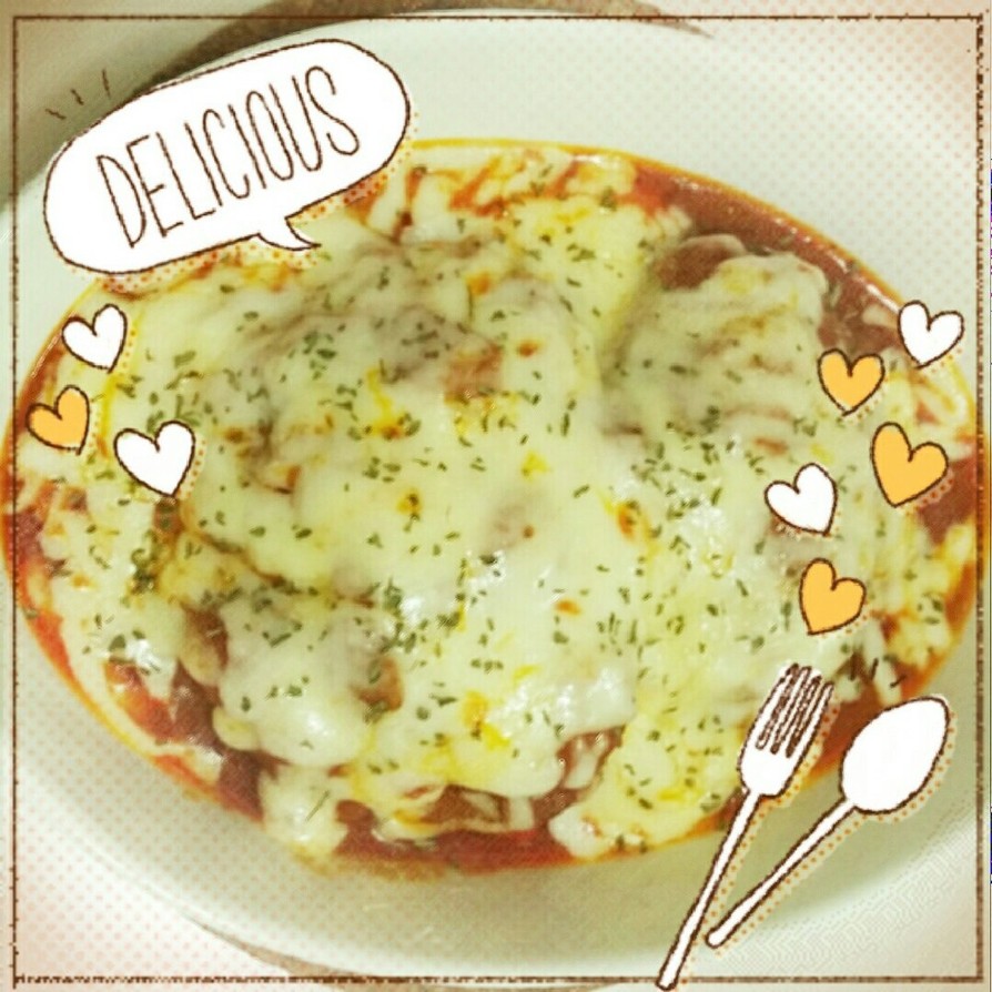 ♡トマト煮込みチーズハンバーグ♡の画像