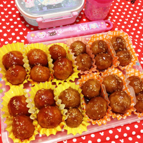冷凍OK!肉団子二種♪簡単お弁当おかず