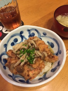豚天のキノコあんかけ丼