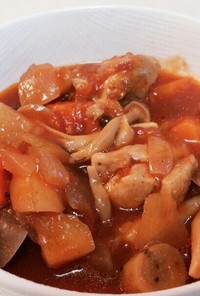 ★野菜ゴロゴロ★鶏肉と根菜のトマトスープ