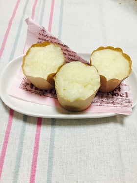 離乳食後期。3分で完成ヨーグルト蒸しパン