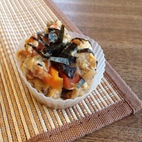 簡単お弁当おかず☆厚揚げとしめじの卵とじ
