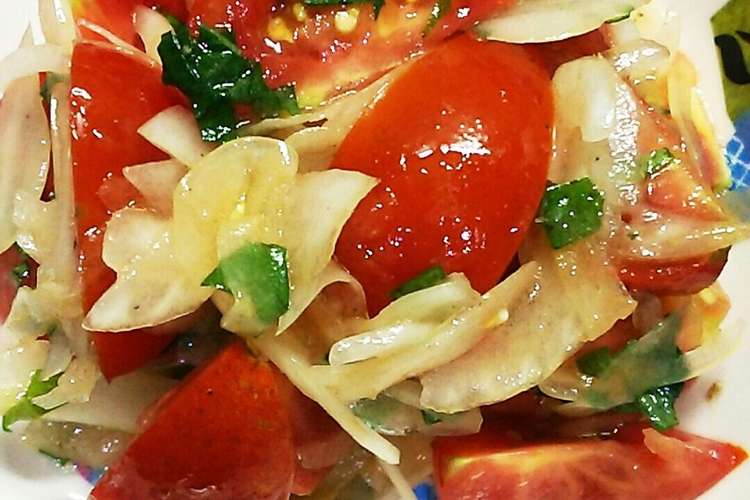 トマトとバジルと玉ねぎのサラダ レシピ 作り方 By コルネッホ クックパッド 簡単おいしいみんなのレシピが367万品