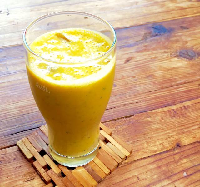 かぼちゃのチーズケーキ朝食スムージーのレシピ