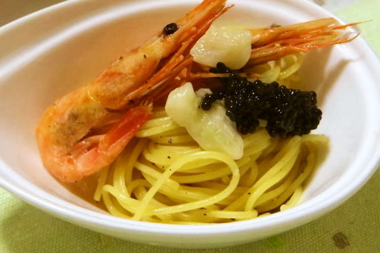 甘エビとランプフィッシュキャビアのパスタ レシピ 作り方 By ともたろうげんき クックパッド