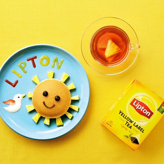 スマイルパンケーキ パイナップルティー レシピ 作り方 By リプトン クックパッド 簡単おいしいみんなのレシピが372万品