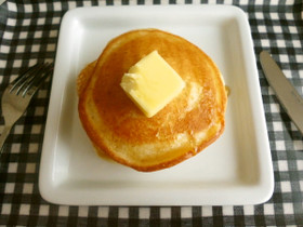 卵なし♡ふわふわもっちりなパンケーキ