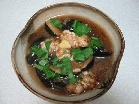 白子と茄子のあんかけ