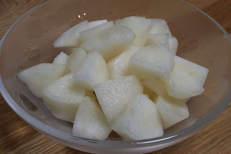 甘い 梨 りんごの変色防止法 レシピ 作り方 By たいちのさっちゃん クックパッド 簡単おいしいみんなのレシピが354万品