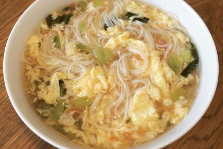 超簡単 梅と卵の餡掛けにゅうめん レシピ 作り方 By Tensaiyu クックパッド