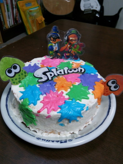 スプラトゥーンケーキの写真