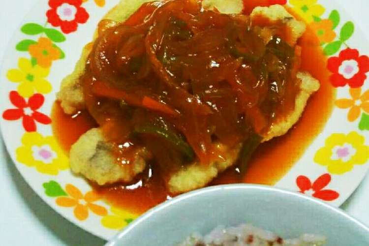 鯛のフリッター甘酢あんかけ 簡単 レシピ 作り方 By さｰにゃん クックパッド 簡単おいしいみんなのレシピが353万品