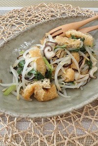 モヤシと小松菜と油揚げの簡単ナムル
