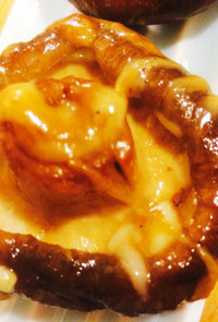 椎茸の簡単おつまみ⁑ポン酢チーズ焼き♬