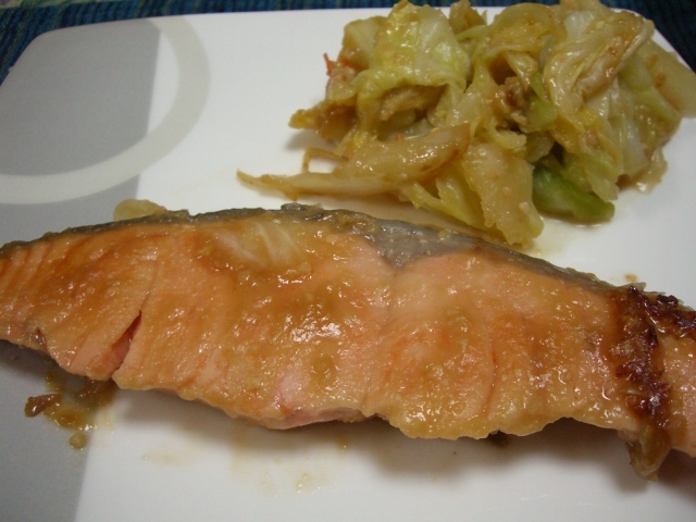ご飯おかわり～！鮭の味噌焼きの画像
