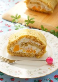 レモンティー風味のロールケーキ