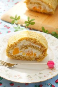レモンティー風味のロールケーキ