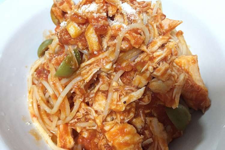 時短 コストコチキン缶のトマトパスタ レシピ 作り方 By Sweets02mi クックパッド 簡単おいしいみんなのレシピが356万品