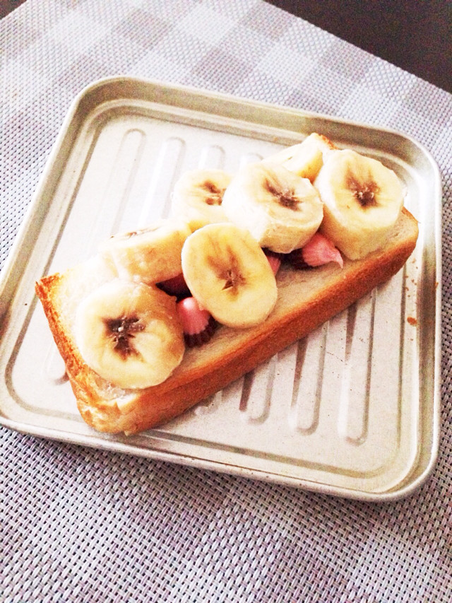 簡単 アポロ♡チョコバナナトーストの画像