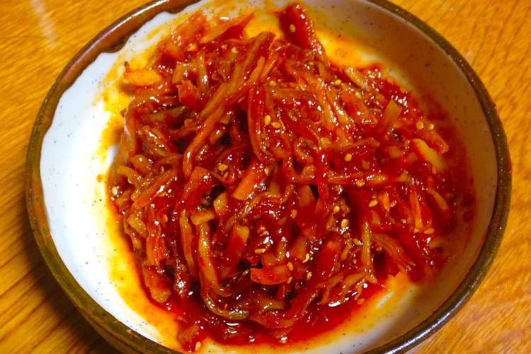 簡単 手間無し するめキムチ レシピ 作り方 By 女帝蜂蜜 料理研究所 クックパッド 簡単おいしいみんなのレシピが354万品